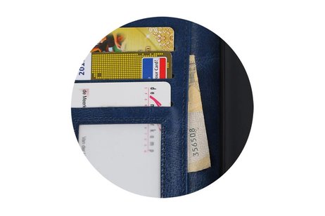 BAOHU Hoesje Geschikt voor Nokia 7 - Portemonnee hoesje booktype wallet case Donker Blauw