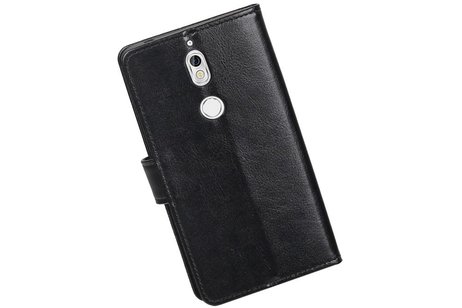 BAOHU Hoesje Geschikt voor Nokia 7 - Portemonnee hoesje booktype wallet case Zwart