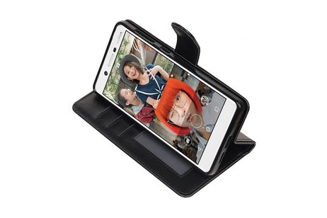 BAOHU Hoesje Geschikt voor Nokia 7 - Portemonnee hoesje booktype wallet case Zwart
