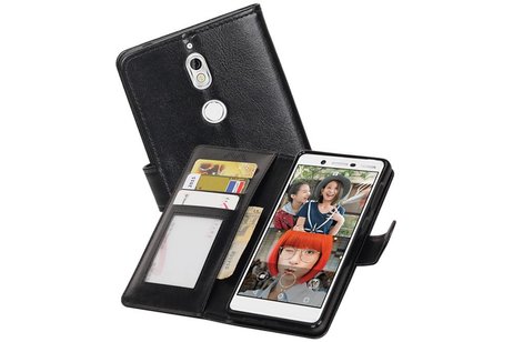 BAOHU Hoesje Geschikt voor Nokia 7 - Portemonnee hoesje booktype wallet case Zwart