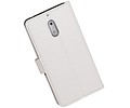 Nokia 6 Portemonnee hoesje booktype wallet case Wit