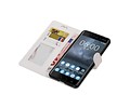BAOHU Hoesje Geschikt voor Nokia 6 - Portemonnee hoesje booktype wallet case Wit