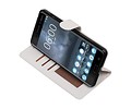 BAOHU Hoesje Geschikt voor Nokia 6 - Portemonnee hoesje booktype wallet case Wit