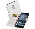 BAOHU Hoesje Geschikt voor Nokia 6 - Portemonnee hoesje booktype wallet case Wit