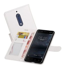 BAOHU Nokia 5 Portemonnee hoesje booktype wallet case Wit
