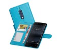 BAOHU Hoesje Geschikt voor Nokia 5 - Portemonnee hoesje booktype wallet case Turquoise