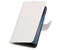 BAOHU Hoesje Geschikt voor Samsung Galaxy A8 2018 - Portemonnee hoesje booktype wallet case Wit