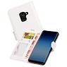 Galaxy A8 2018 Portemonnee hoesje booktype wallet case Wit