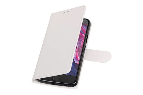 BAOHU Hoesje Geschikt voor Motorola Moto X4 - Portemonnee hoesje booktype wallet case Wit