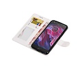 BAOHU Hoesje Geschikt voor Motorola Moto X4 - Portemonnee hoesje booktype wallet case Wit