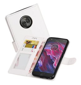 Moto X4 Portemonnee hoesje booktype wallet case Wit