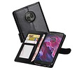 Moto X4 Portemonnee hoesje booktype wallet case Zwart