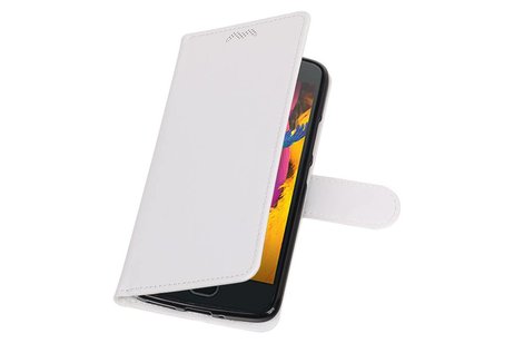 BAOHU Hoesje Geschikt voor Motorola Moto G5s - Portemonnee hoesje booktype wallet case Wit