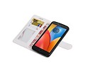 BAOHU Hoesje Geschikt voor Motorola Moto E4 - Portemonnee hoesje booktype wallet case Wit