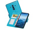 Huawei Mate 10 Pro Portemonnee hoesje booktype Turquoise