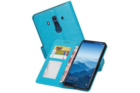 Huawei Mate 10 Pro Portemonnee hoesje booktype Turquoise