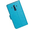 Huawei Mate 10 Pro Portemonnee hoesje booktype Turquoise