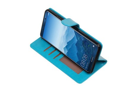 Huawei Mate 10 Pro Portemonnee hoesje booktype Turquoise