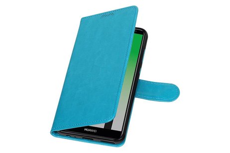 BAOHU Hoesje Geschikt voor Huawei Mate 10 Lite - Portemonnee hoesje booktype Turquoise
