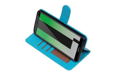 BAOHU Hoesje Geschikt voor Huawei Mate 10 Lite - Portemonnee hoesje booktype Turquoise