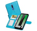 BAOHU Hoesje Geschikt voor Huawei Mate 10 Lite - Portemonnee hoesje booktype Turquoise