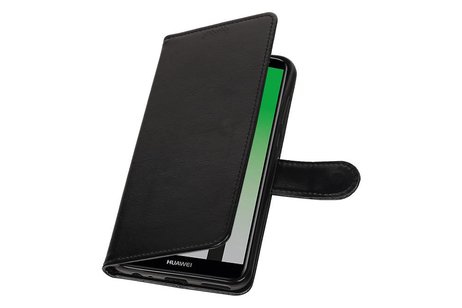 Huawei Mate 10 Lite Portemonnee hoesje booktype wallet Zwart