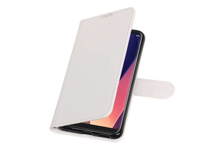 BAOHU Hoesje Geschikt voor LG V30 - Portemonnee hoesje booktype wallet case Wit