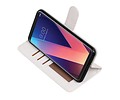 BAOHU Hoesje Geschikt voor LG V30 - Portemonnee hoesje booktype wallet case Wit