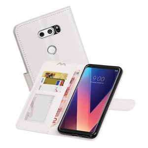 LG V30 Portemonnee hoesje booktype wallet case Wit