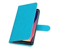 BAOHU Hoesje Geschikt voor LG V30 - Portemonnee hoesje booktype wallet case Turquoise