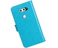 BAOHU Hoesje Geschikt voor LG V30 - Portemonnee hoesje booktype wallet case Turquoise