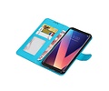 BAOHU Hoesje Geschikt voor LG V30 - Portemonnee hoesje booktype wallet case Turquoise