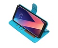 BAOHU Hoesje Geschikt voor LG V30 - Portemonnee hoesje booktype wallet case Turquoise