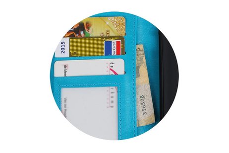 BAOHU Hoesje Geschikt voor LG V30 - Portemonnee hoesje booktype wallet case Turquoise
