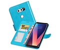 BAOHU Hoesje Geschikt voor LG V30 - Portemonnee hoesje booktype wallet case Turquoise