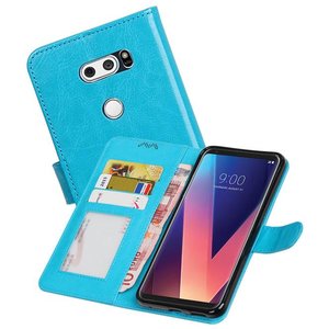 LG V30 Portemonnee hoesje booktype wallet case Turquoise