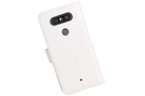 LG Q8 Portemonnee hoesje booktype wallet case Wit