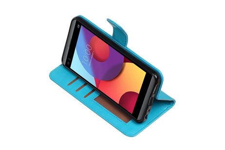 BAOHU Hoesje Geschikt voor LG Q8 - Portemonnee hoesje booktype wallet case Turquoise
