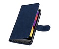 BAOHU Hoesje Geschikt voor LG Q8 - Portemonnee hoesje booktype wallet case Donker Blauw