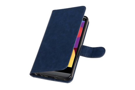 LG Q8 Portemonnee hoesje booktype wallet case Donker Blauw