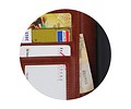 BAOHU Hoesje Geschikt voor LG Q8 - Portemonnee hoesje booktype wallet case Bruin