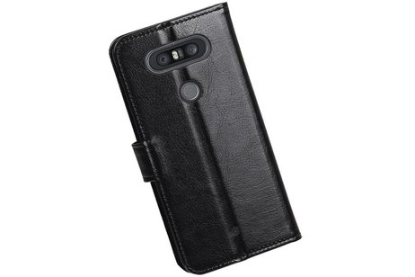 BAOHU Hoesje Geschikt voor LG Q8 - Portemonnee hoesje booktype wallet case Zwart
