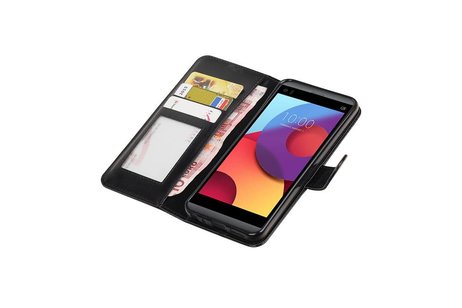 BAOHU Hoesje Geschikt voor LG Q8 - Portemonnee hoesje booktype wallet case Zwart