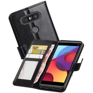 LG Q8 Portemonnee hoesje booktype wallet case Zwart