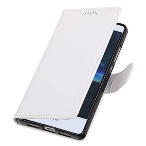 BAOHU Hoesje Geschikt voor Huawei P9 Lite mini - Portemonnee hoesje wallet case Wit