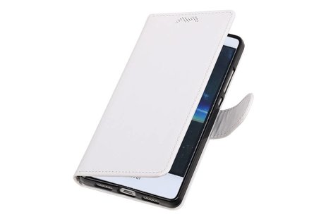 BAOHU Hoesje Geschikt voor Huawei P9 Lite mini - Portemonnee hoesje wallet case Wit