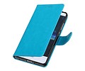 BAOHU Hoesje Geschikt voor Huawei P9 Lite mini - Portemonnee hoesje wallet case Turquoise