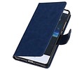BAOHU Hoesje Geschikt voor Huawei P9 Lite mini - Portemonnee hoesje wallet case Donker Blauw