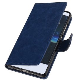 BAOHU Huawei P9 Lite mini Portemonnee hoesje wallet case Donker Blauw
