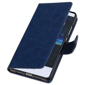Huawei P9 Lite mini Portemonnee hoesje wallet case Donker Blauw